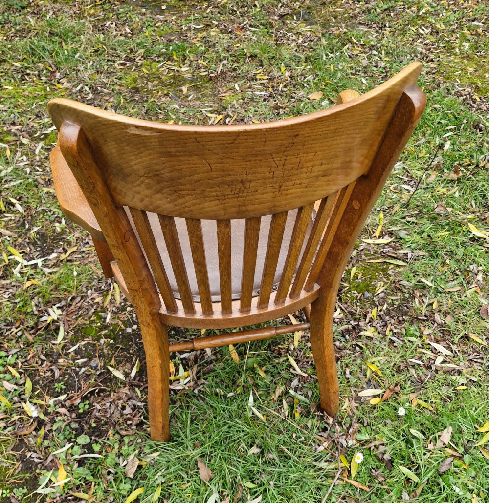 Good solid oak desk armchair.  View II