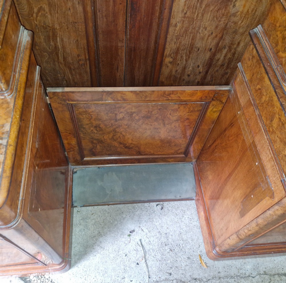 Victorian Scottish walnut dressing table. Makers stamp on locks - ideal conversion for pair of bedside cabinets.  View XIII