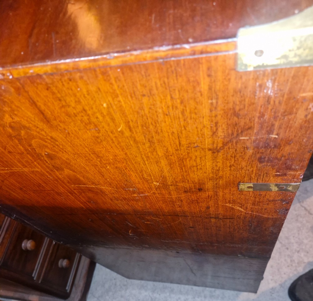 Victorian mahogany 2 part campaign chest of drawers.  View VII