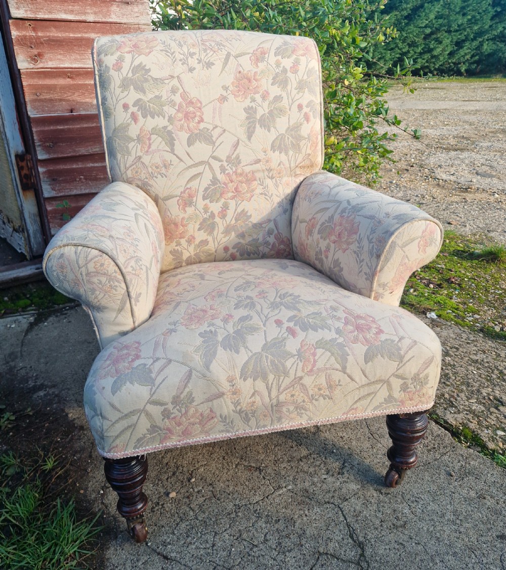 Victorian upholstered child's armchair. 