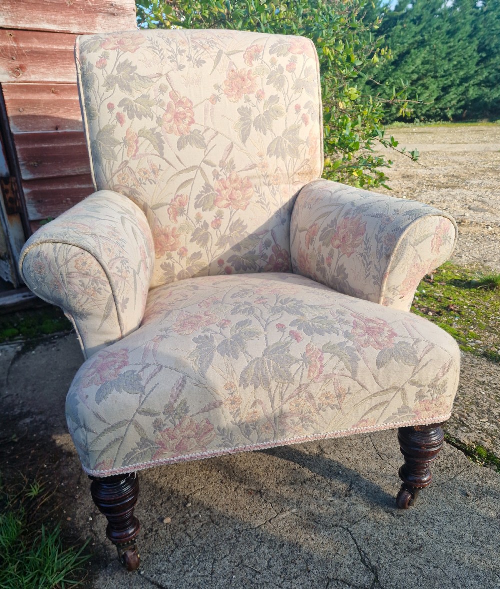 Victorian upholstered child's armchair.  View VI