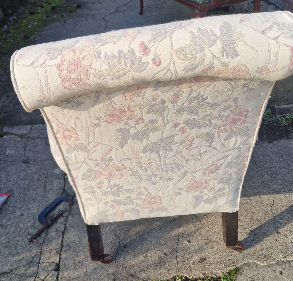 Victorian upholstered child's armchair.  View VII