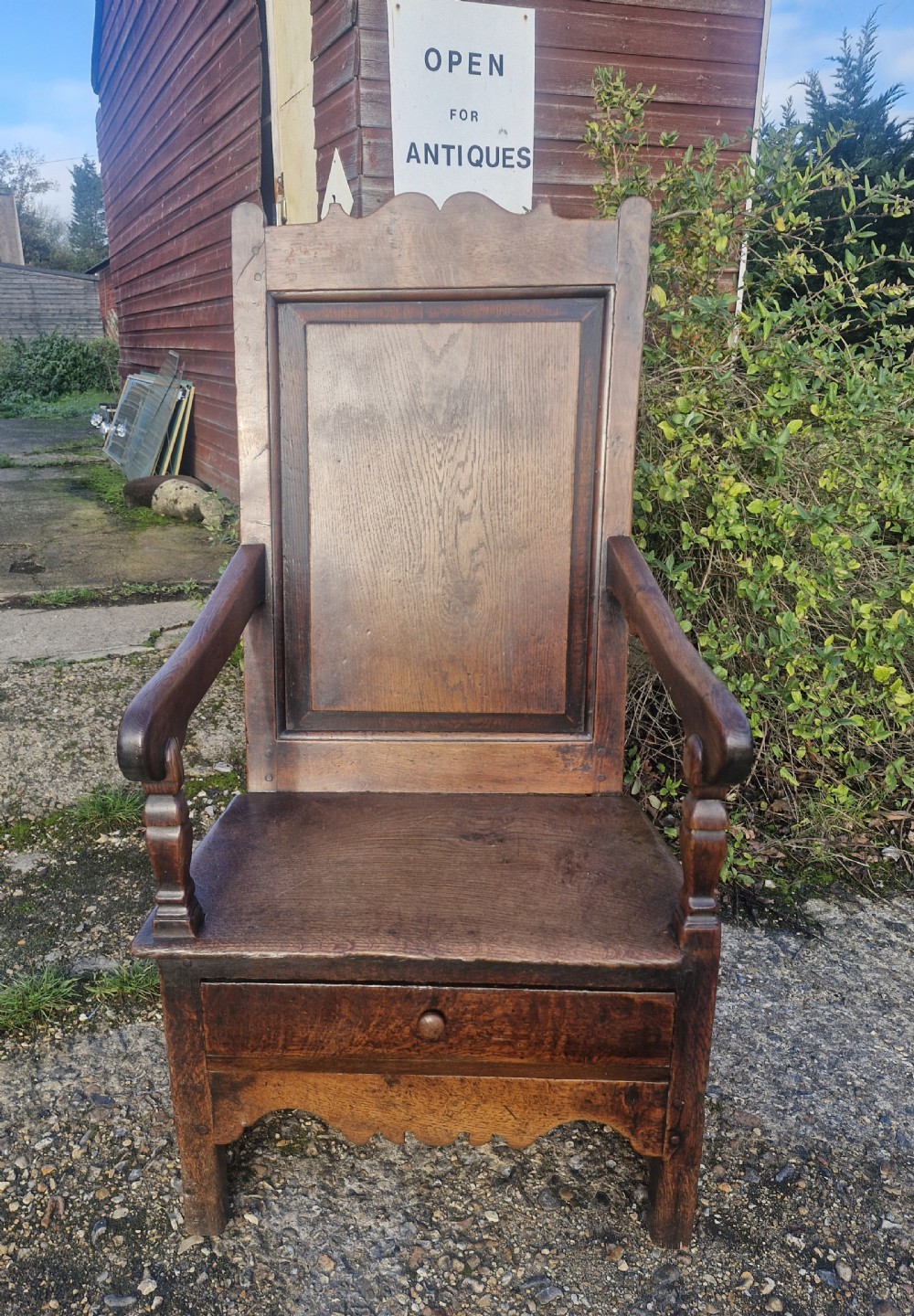 18th century oak Wainscot armchair  View IV