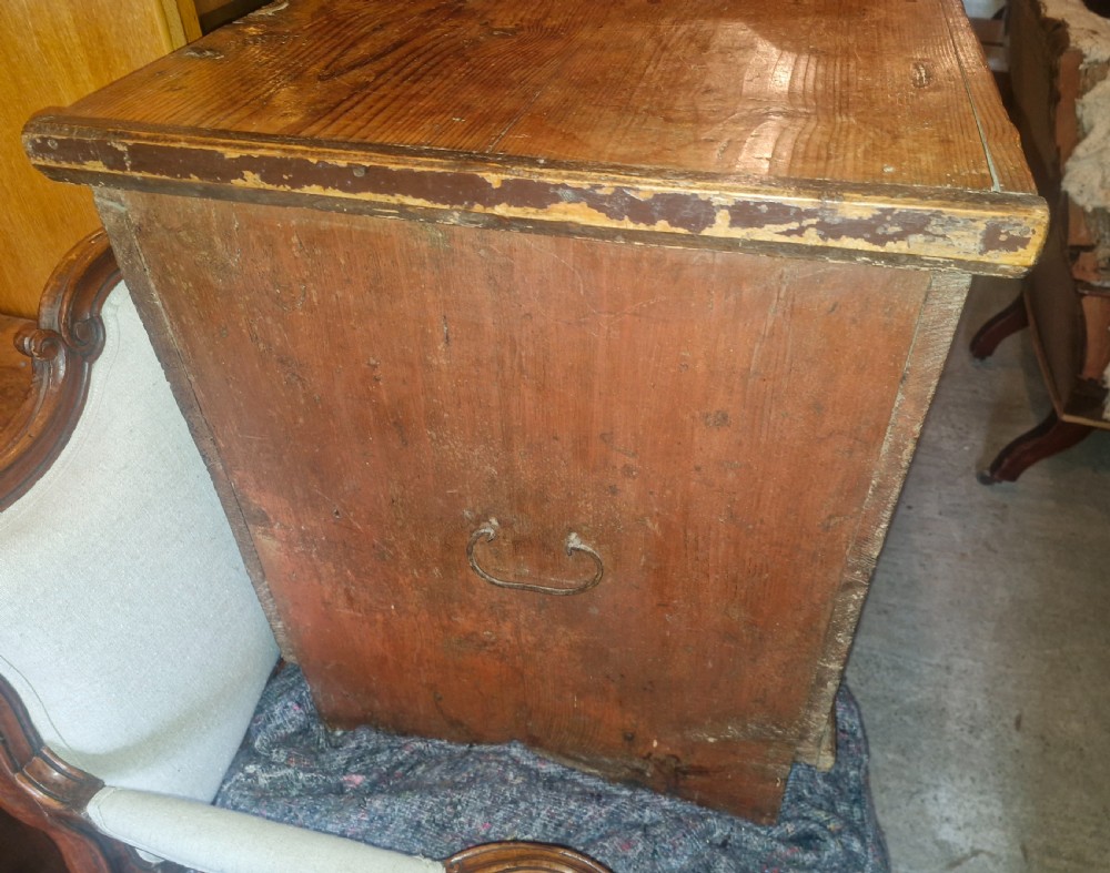 19th century painted pine chest View V
