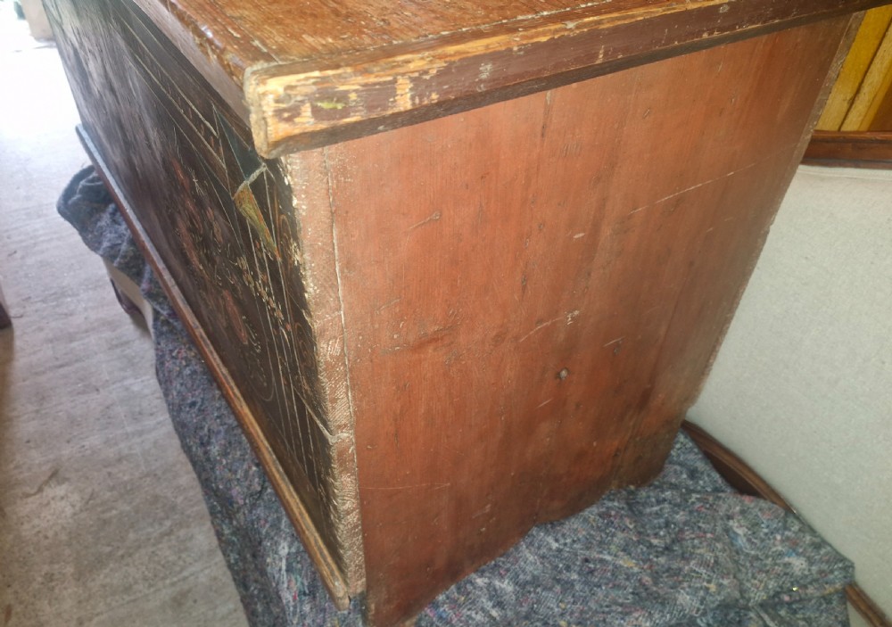 19th century painted pine chest View VI