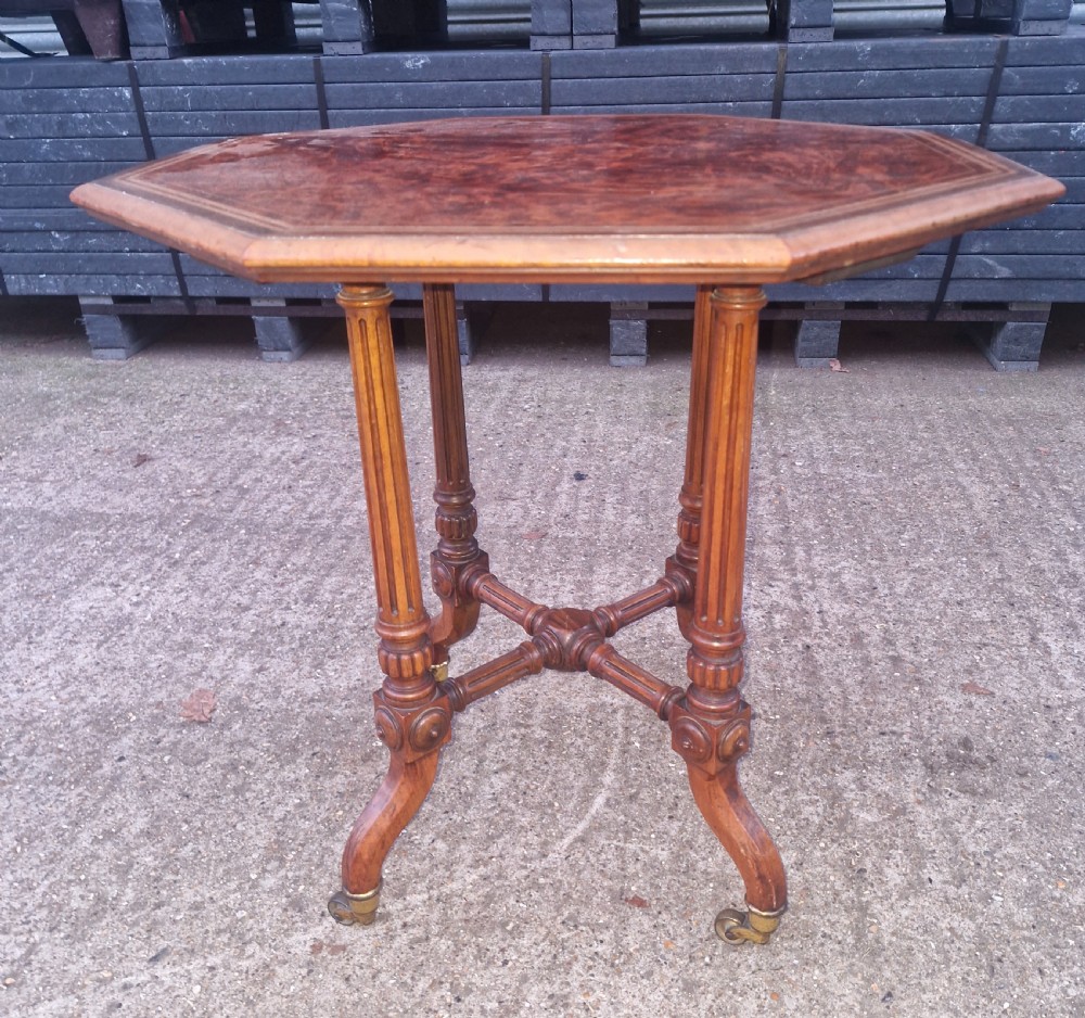 Late Victorian occasional table following a Gillows design . View IX