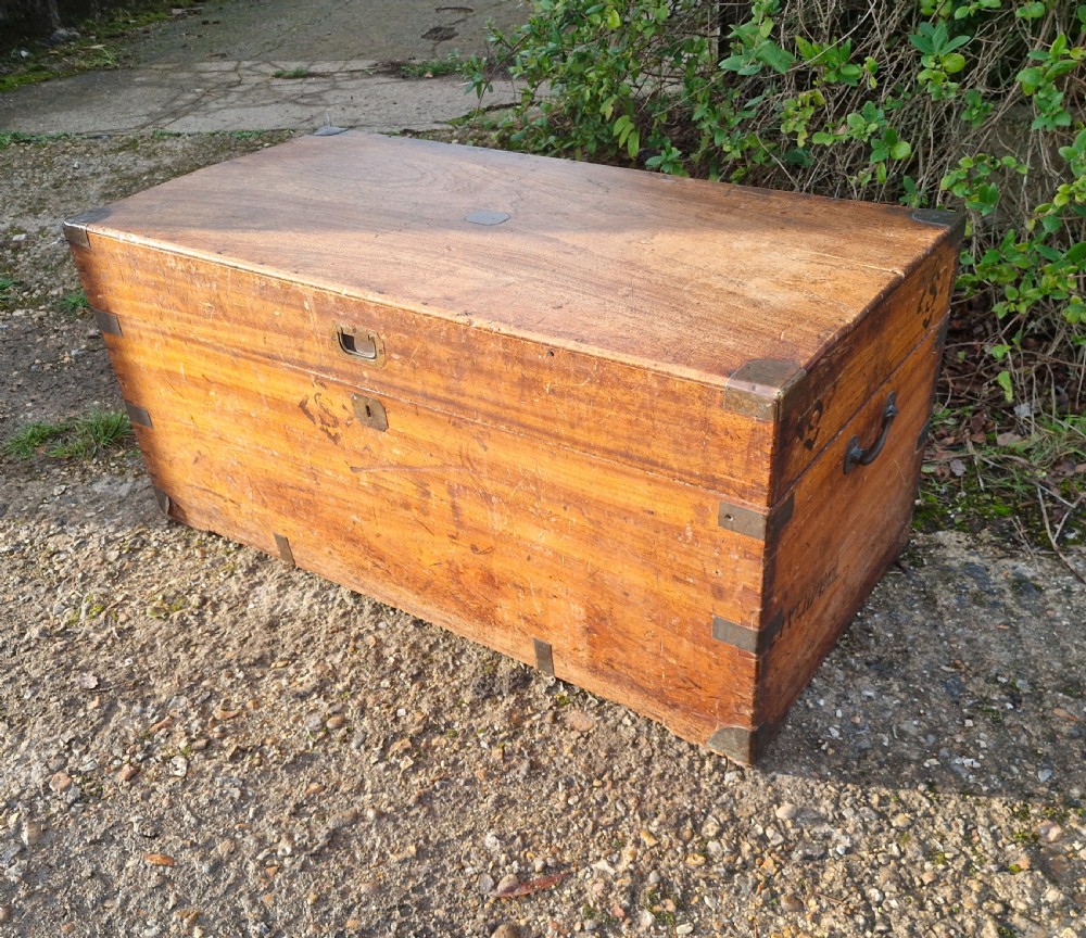 Camphor wood travelling trunk