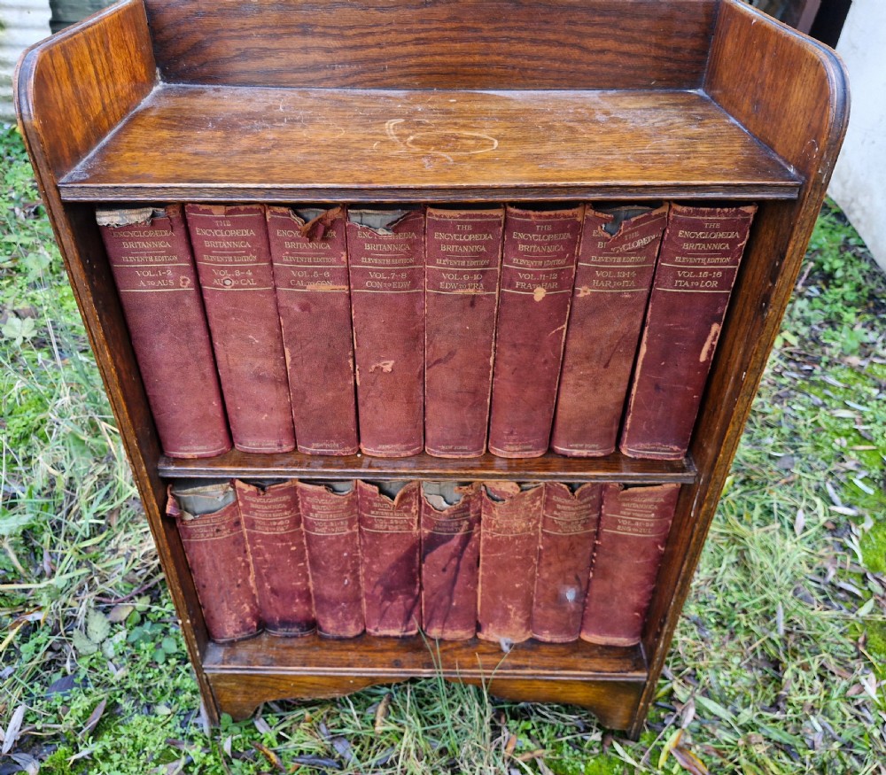 Set of Encyclopedia Britannica  - 1910 1911 in original bookcase.  View XIII