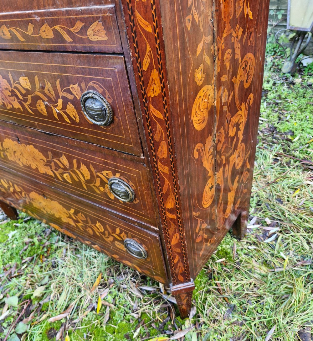 19th century Dutch marquetry escritoire writing desk. View V