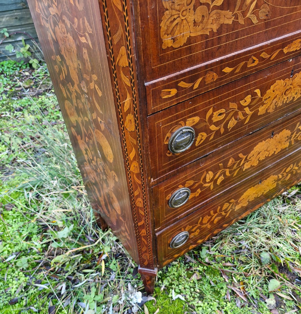 19th century Dutch marquetry escritoire writing desk. View VI