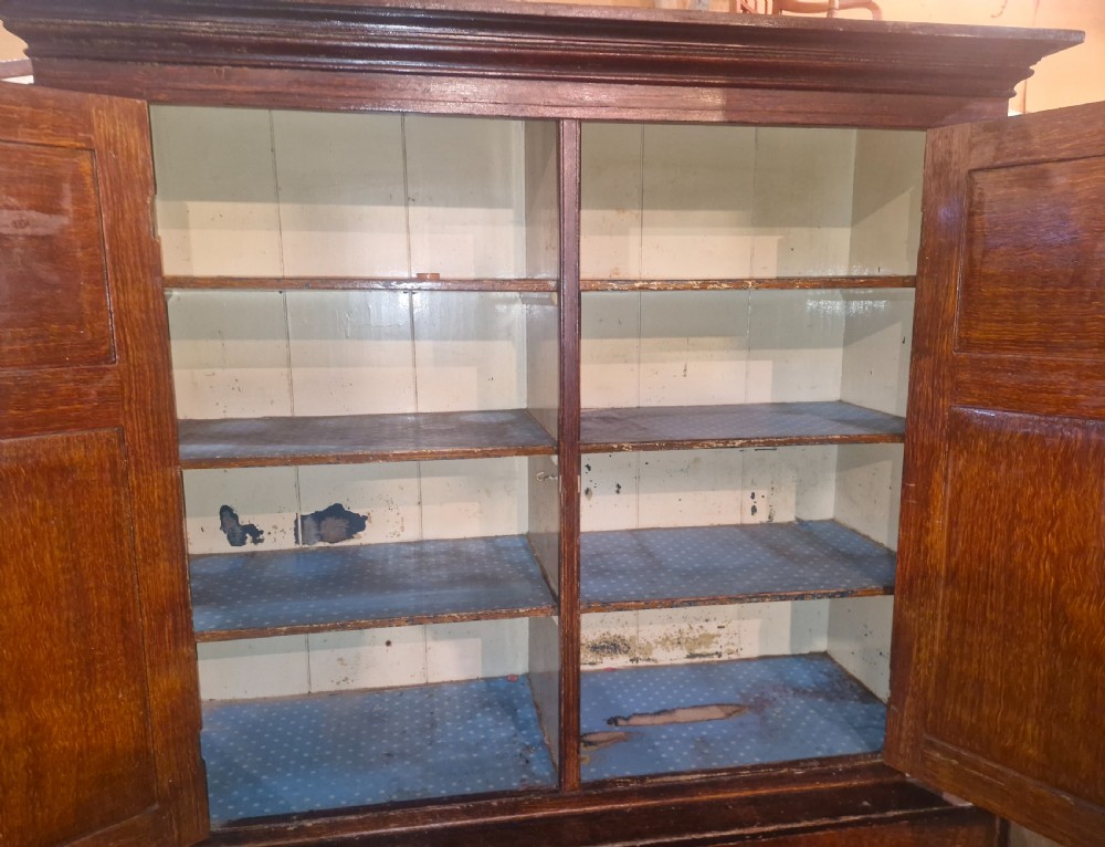 Totally original untouched pine farmhouse housekeepers cupboard.  View II