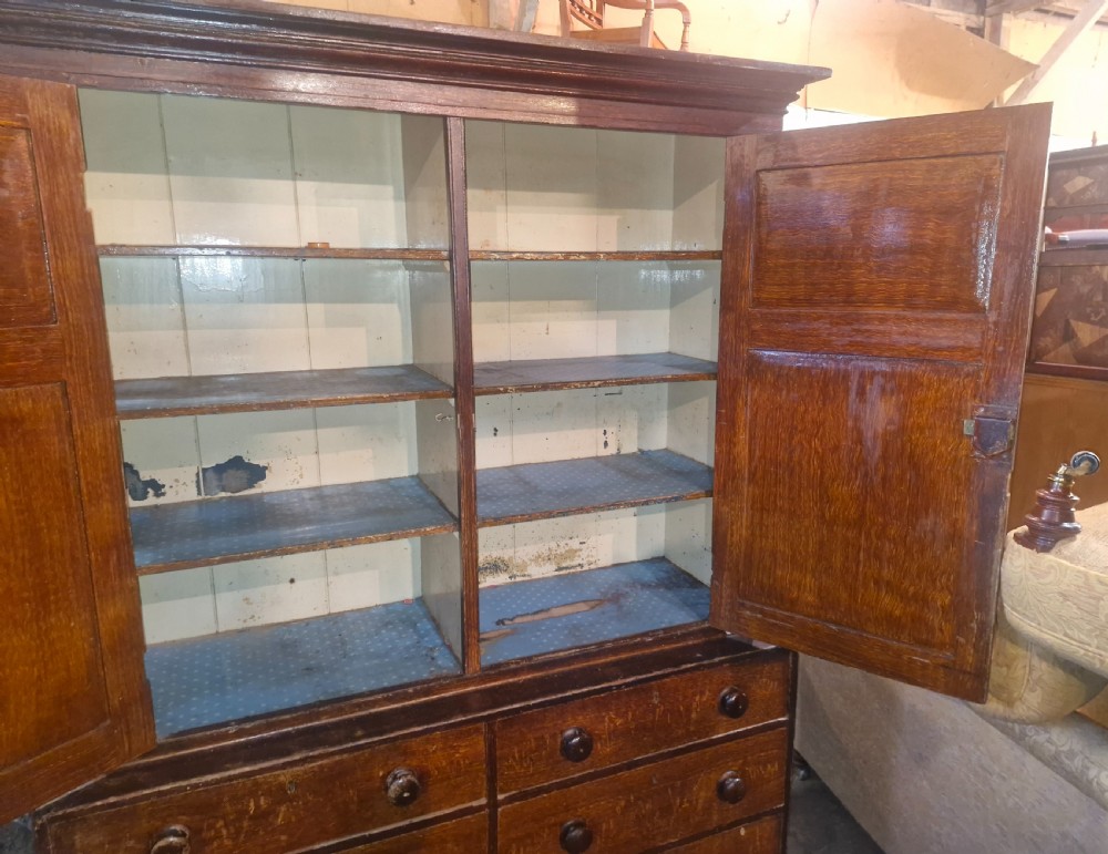 Totally original untouched pine farmhouse housekeepers cupboard.  View III