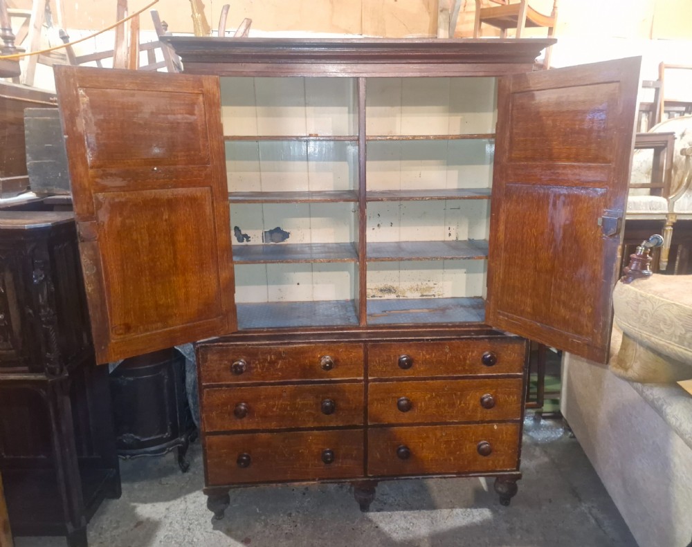 Totally original untouched pine farmhouse housekeepers cupboard.  View V