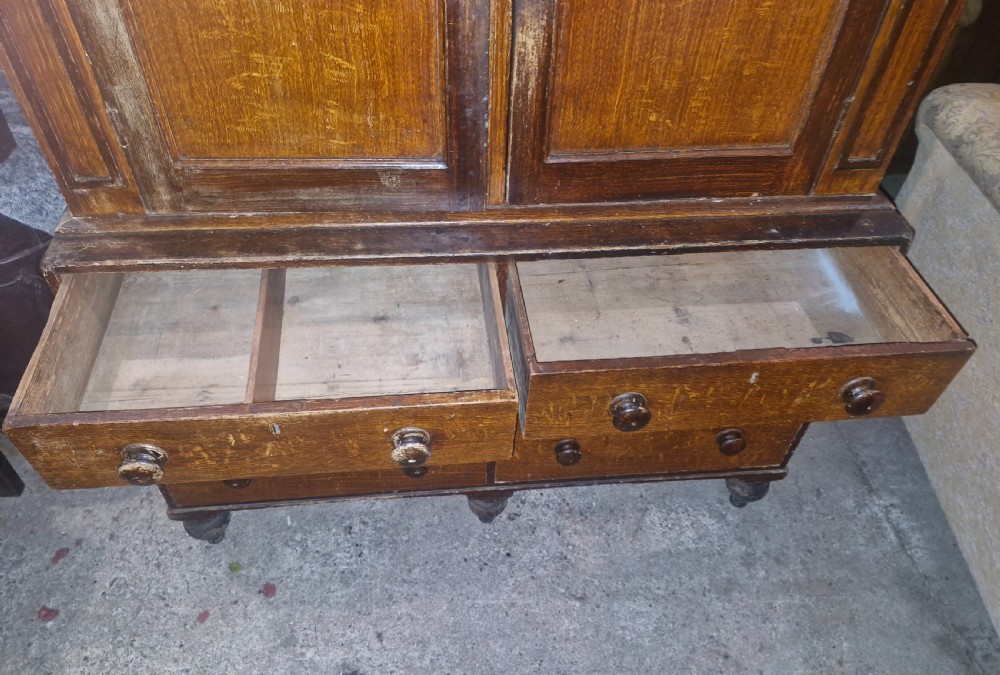 Totally original untouched pine farmhouse housekeepers cupboard.  View VI