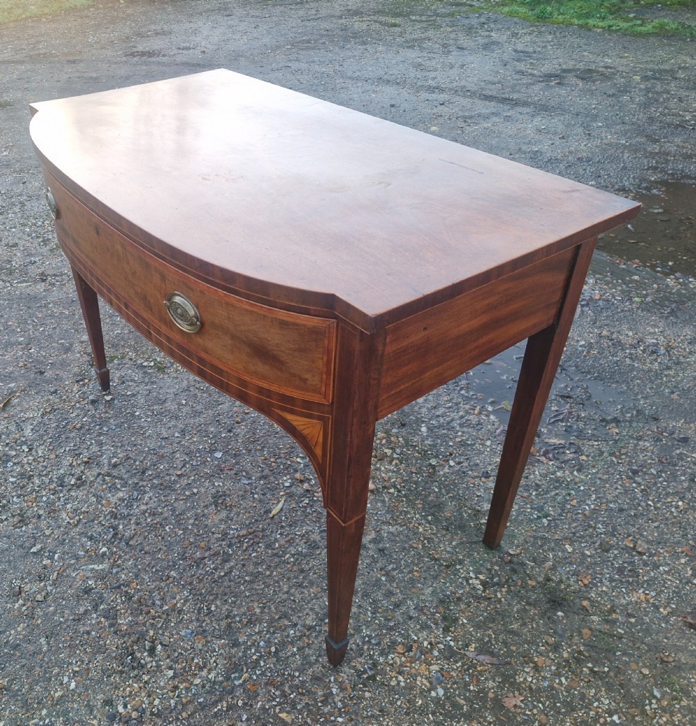 Early 19th century inlaid mahogany serving table.  View VII