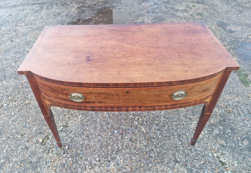 Early 19th century inlaid mahogany serving table.  View VIII