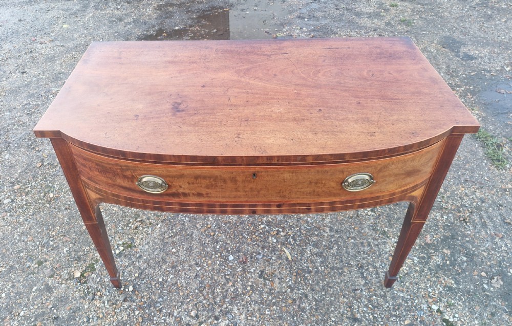 Early 19th century inlaid mahogany serving table.  View IX