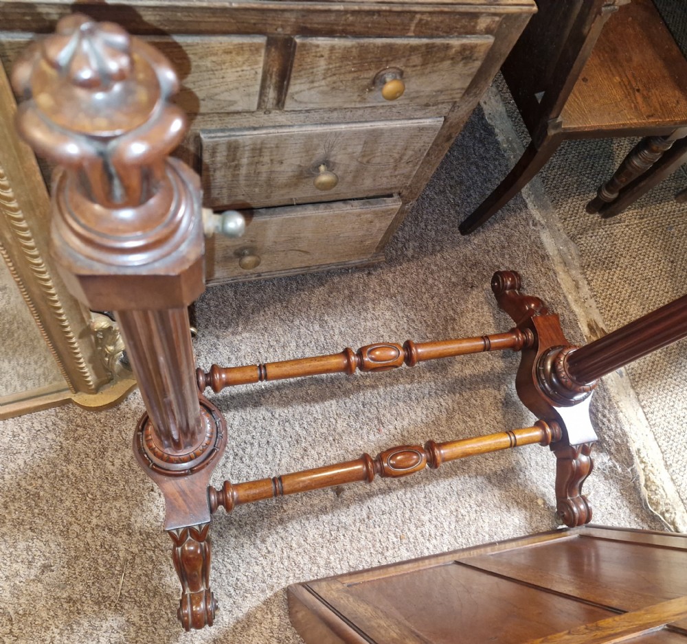Early Victorian mahogany cheval dressing mirror.  View X