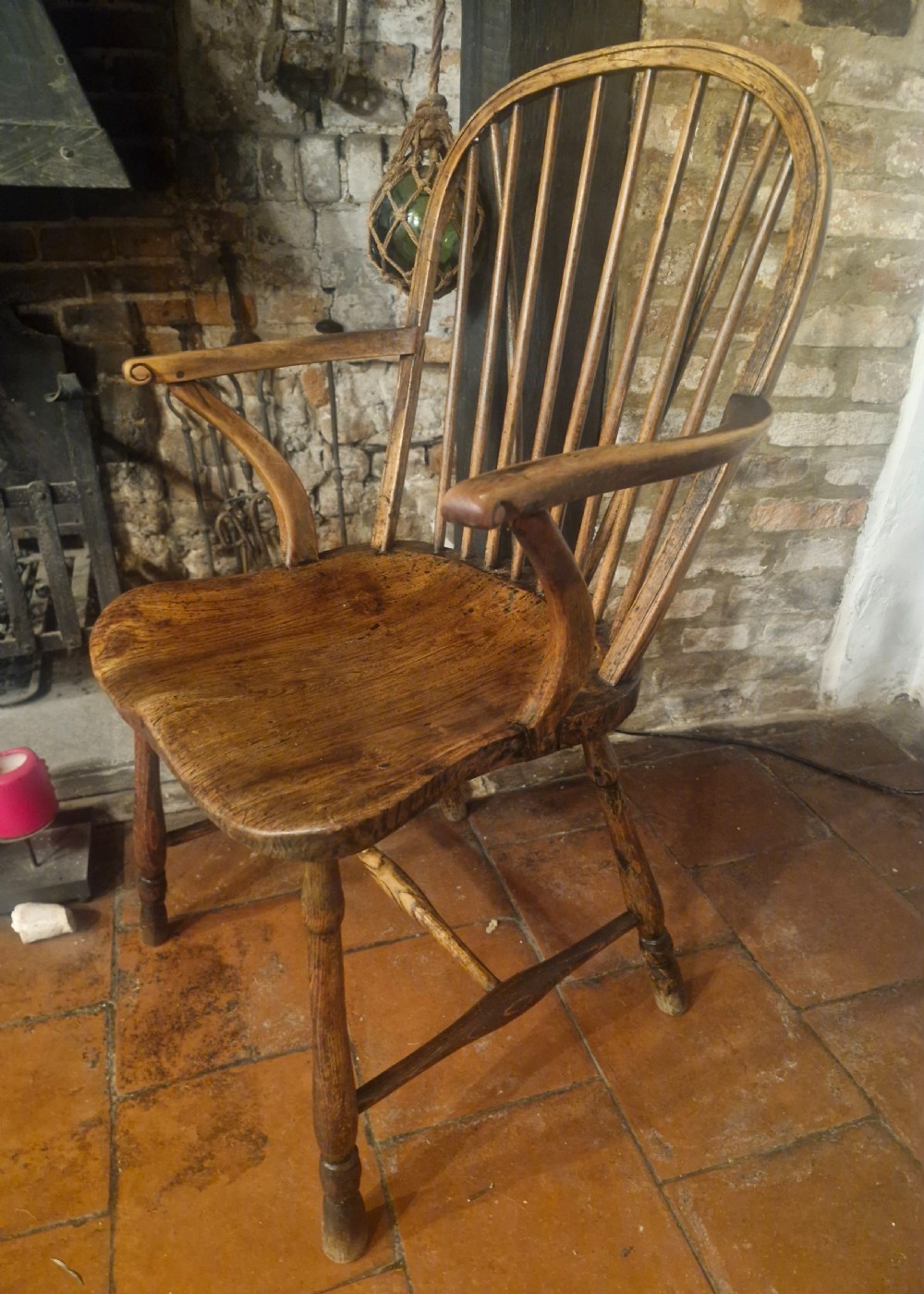 Early 19th century West Country stick back Windsor armchair.  View II