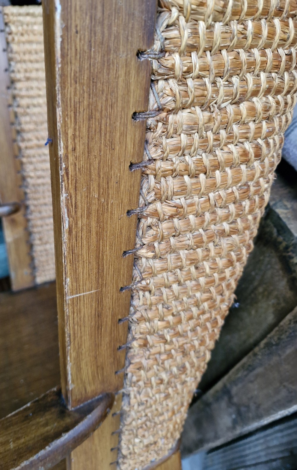 Pair of Edwardian Orkney armchairs View XI