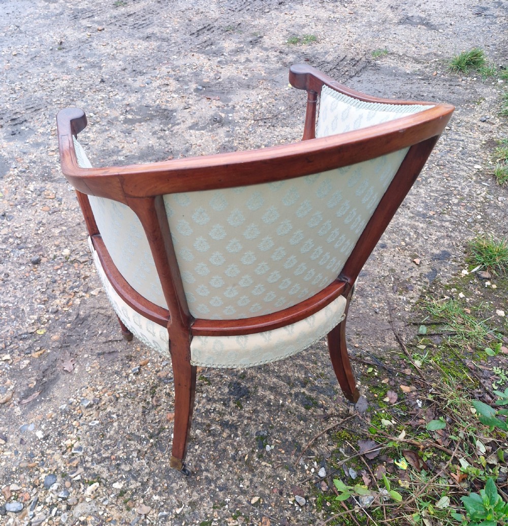 Elegant early 19th century mahogany desk armchair.  View VII