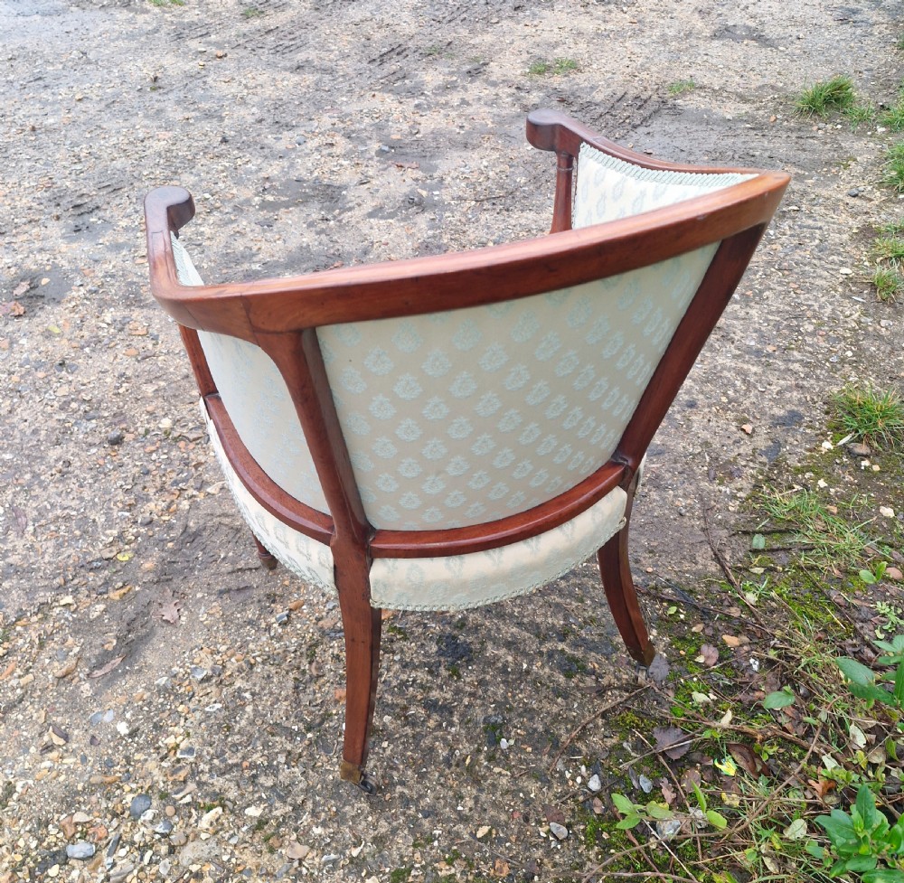 Elegant early 19th century mahogany desk armchair.  View VIII
