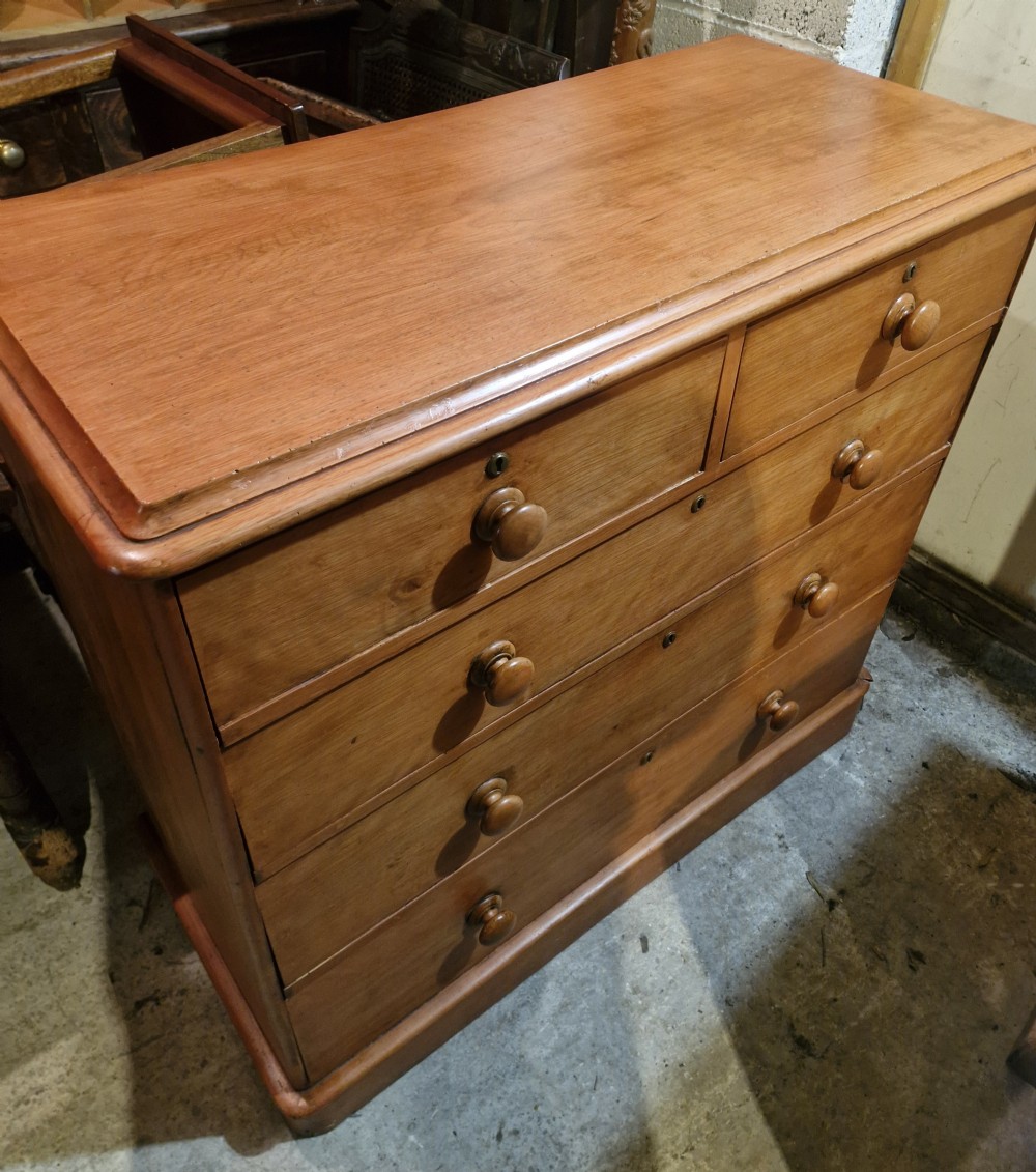 Victorian pine chest of drawers.  View IX
