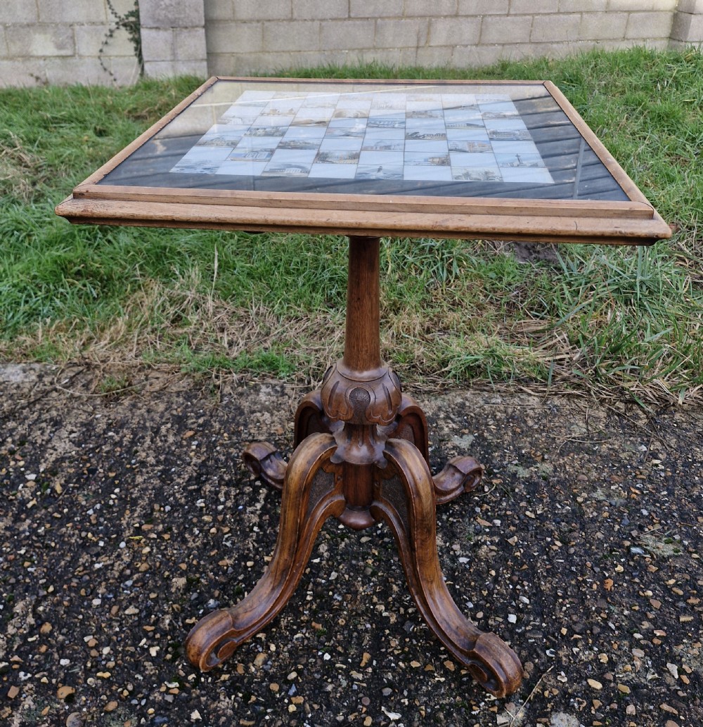 19th century chess table. View V