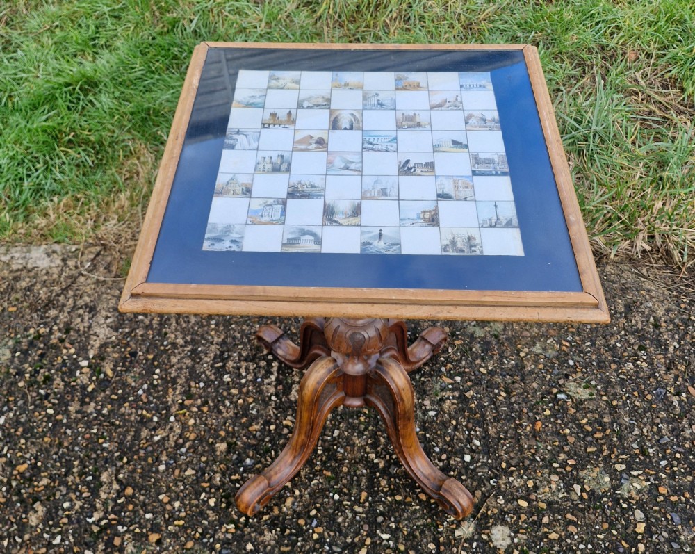 19th century chess table. View VII