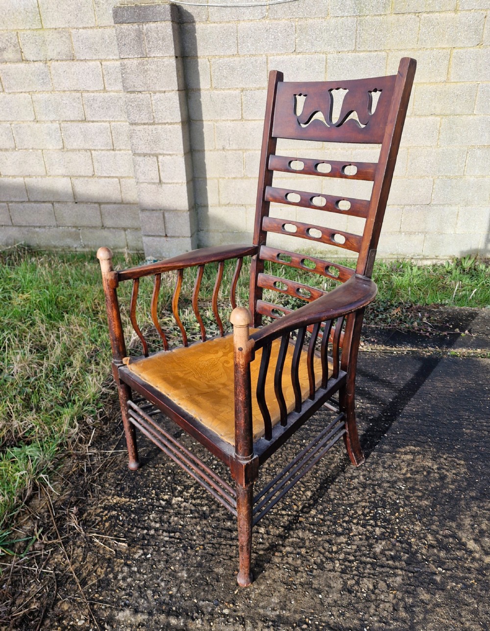 Art Nouveau armchair.  View II