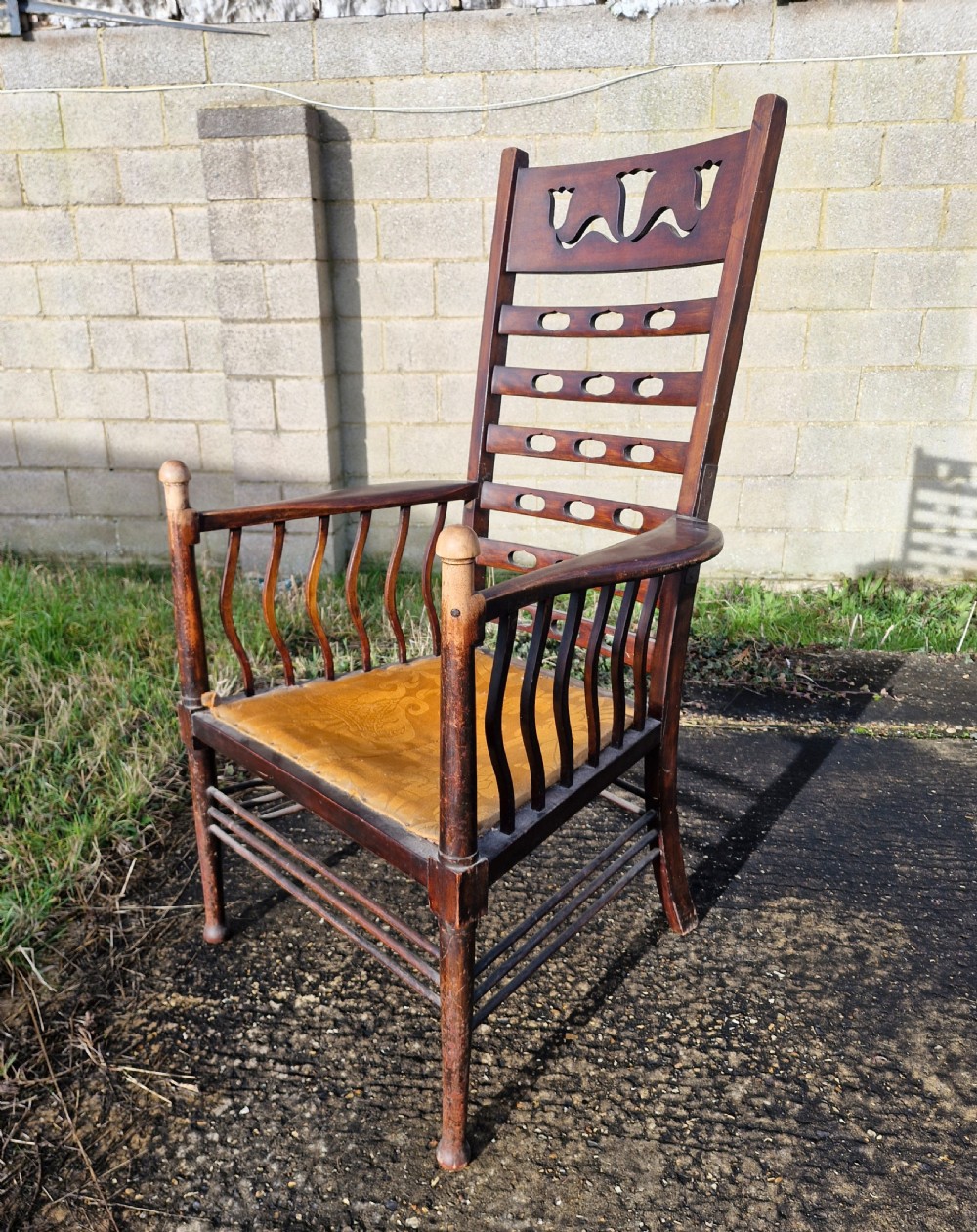 Art Nouveau armchair.  View III