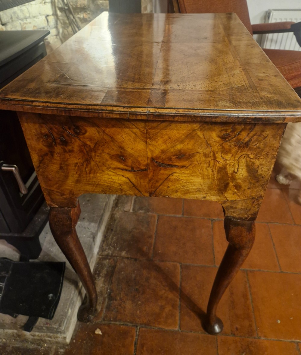 Mid 18th century Georgian walnut 3 drawer lowboy.  View III