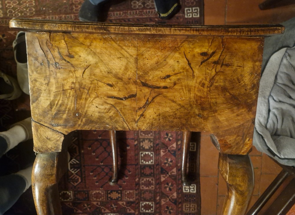 Mid 18th century Georgian walnut 3 drawer lowboy.  View VIII