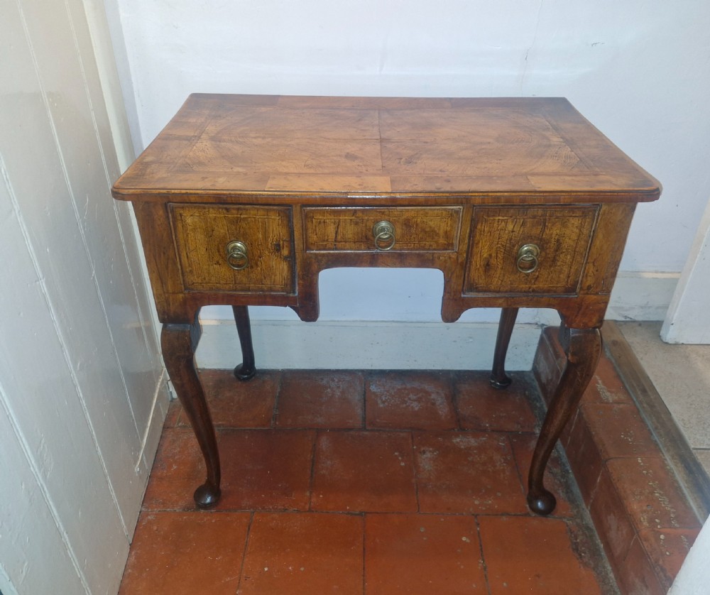 Mid 18th century Georgian walnut 3 drawer lowboy.  View XI