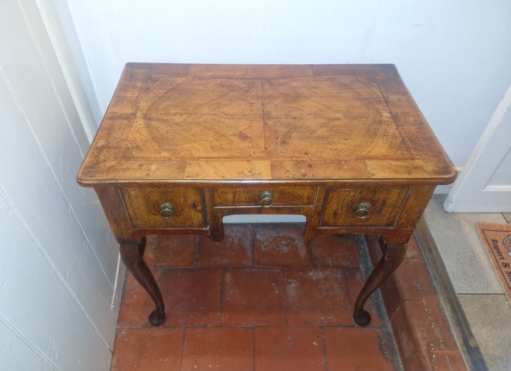 Mid 18th century Georgian walnut 3 drawer lowboy.  View XIII