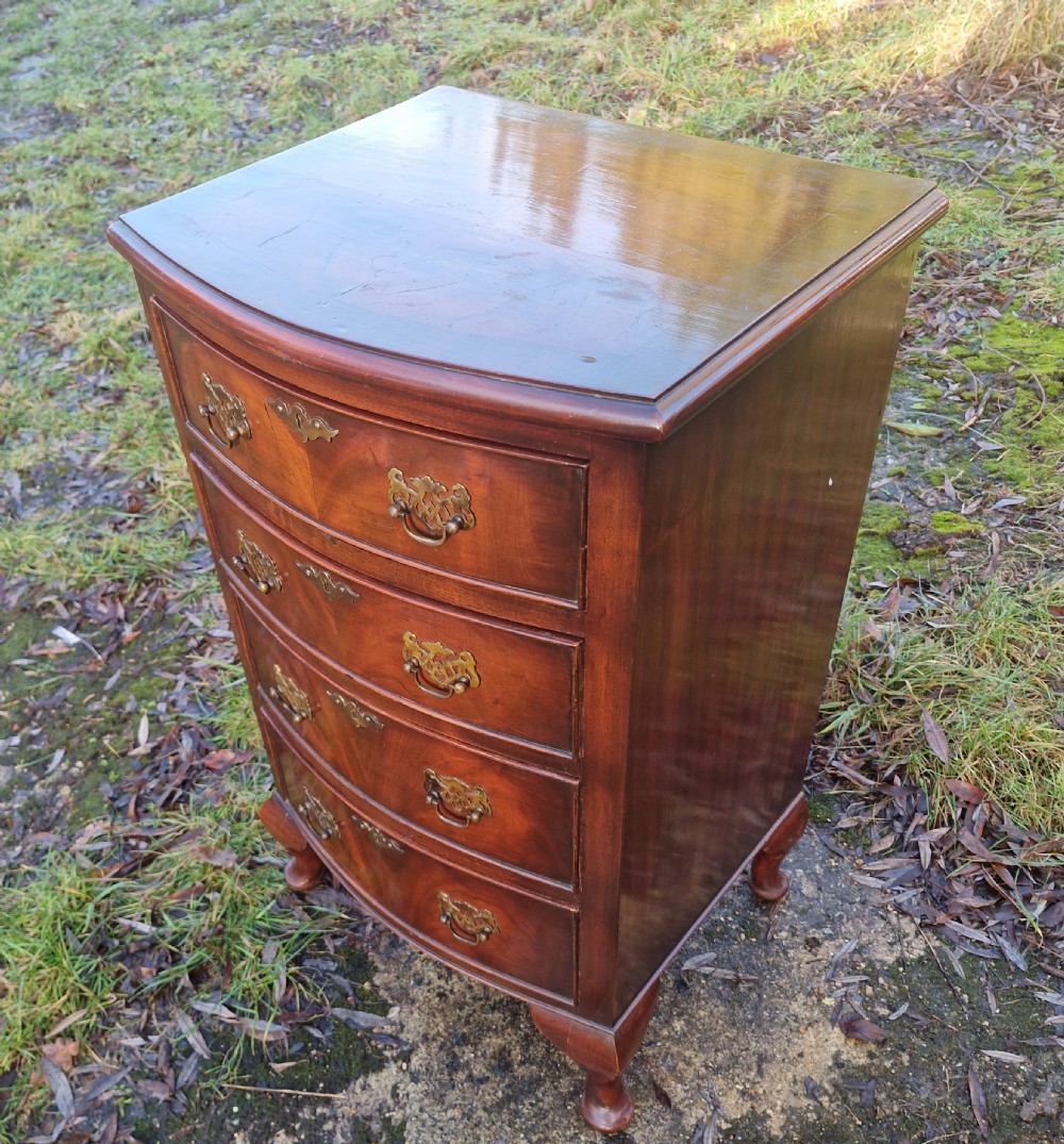 Early 20th century small mahogany chest of drawers.  View VI