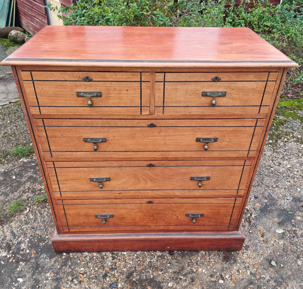 Victorian chest of drawers. Stamped Maple & Co.