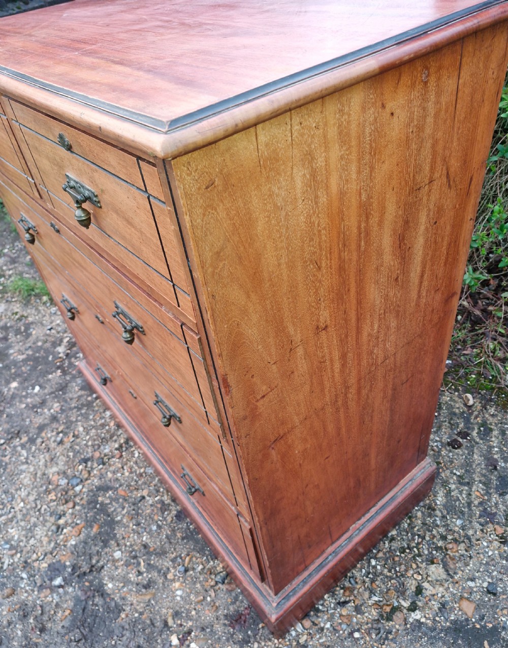 Victorian chest of drawers. Stamped Maple & Co. View VII