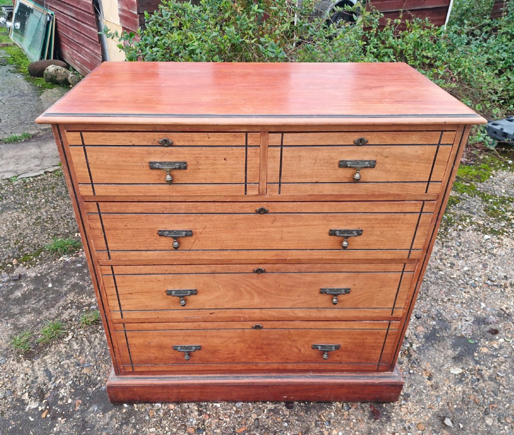 Victorian chest of drawers. Stamped Maple & Co. View VIII