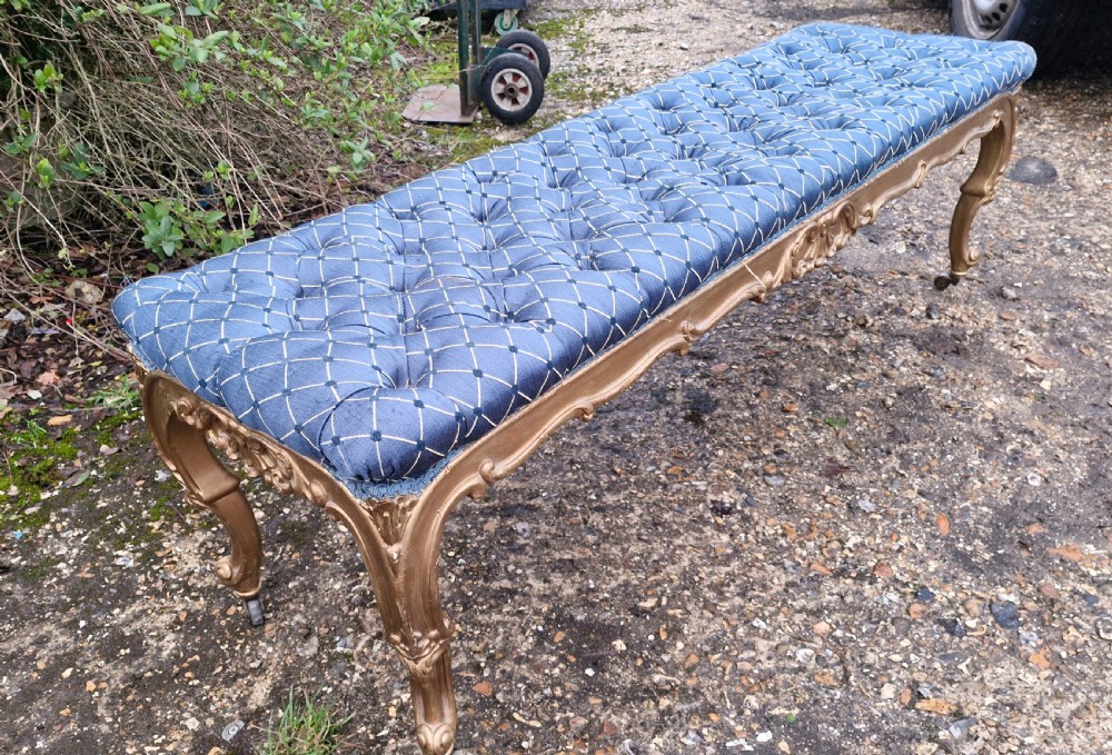 19th century gilt wood window seats. View V