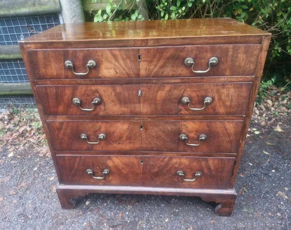 Early 19th century mahogany chest of 4 drawers.  View II