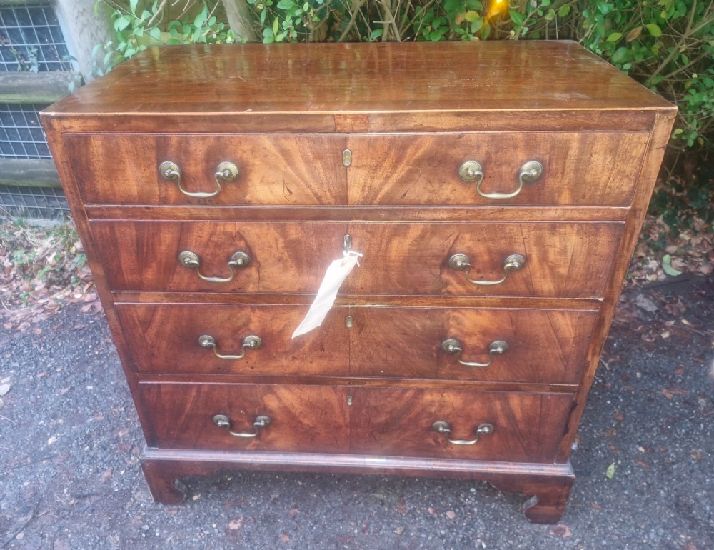 Early 19th century mahogany chest of 4 drawers.  View III