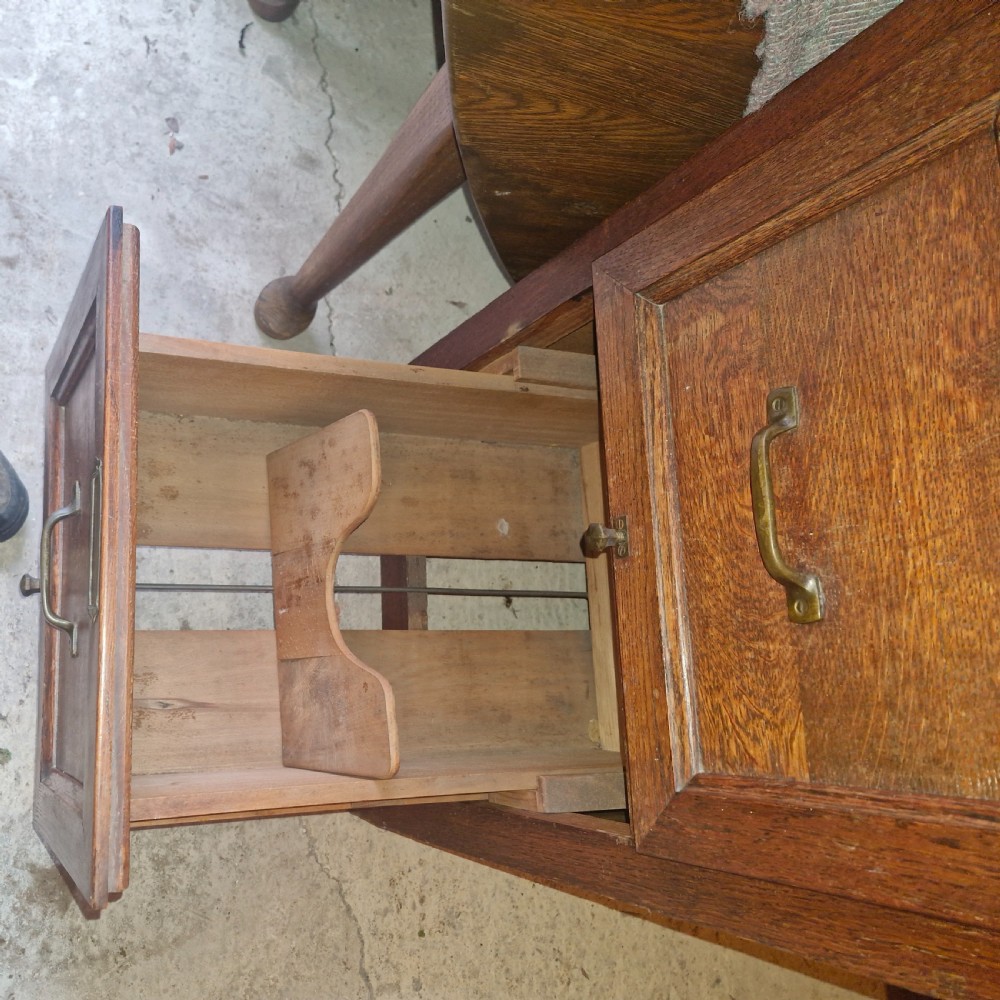 Early 20th century oak 3 drawer filing office cabinet.  View III