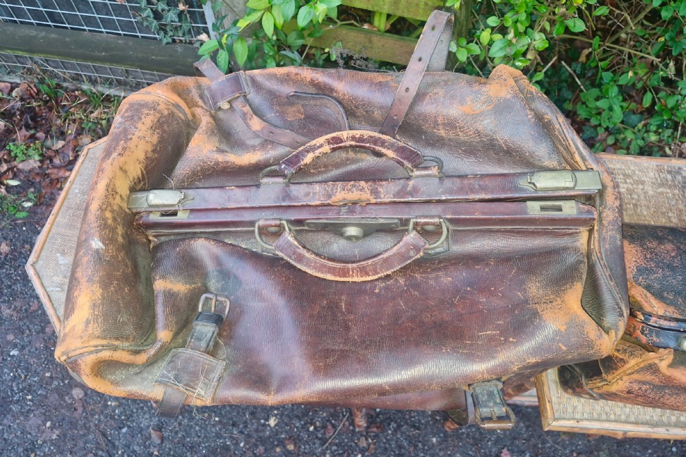 2 late Victorian leather bags. View VII