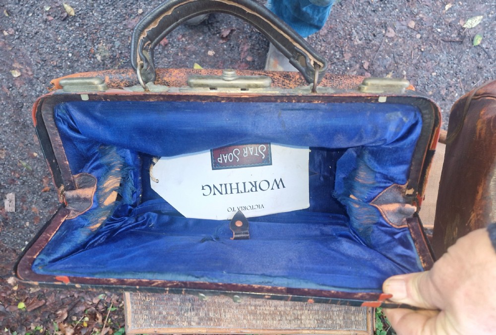 2 late Victorian leather bags. View IX