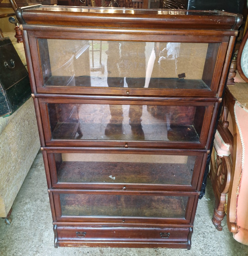 Early 20th century mahogany Globe Wernicke bookcase cabinet. 