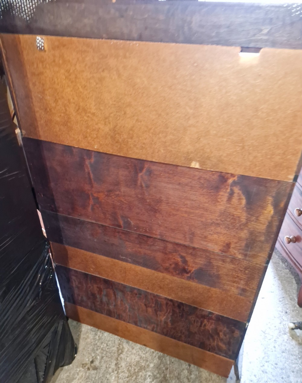 Early 20th century mahogany Globe Wernicke bookcase cabinet.  View V