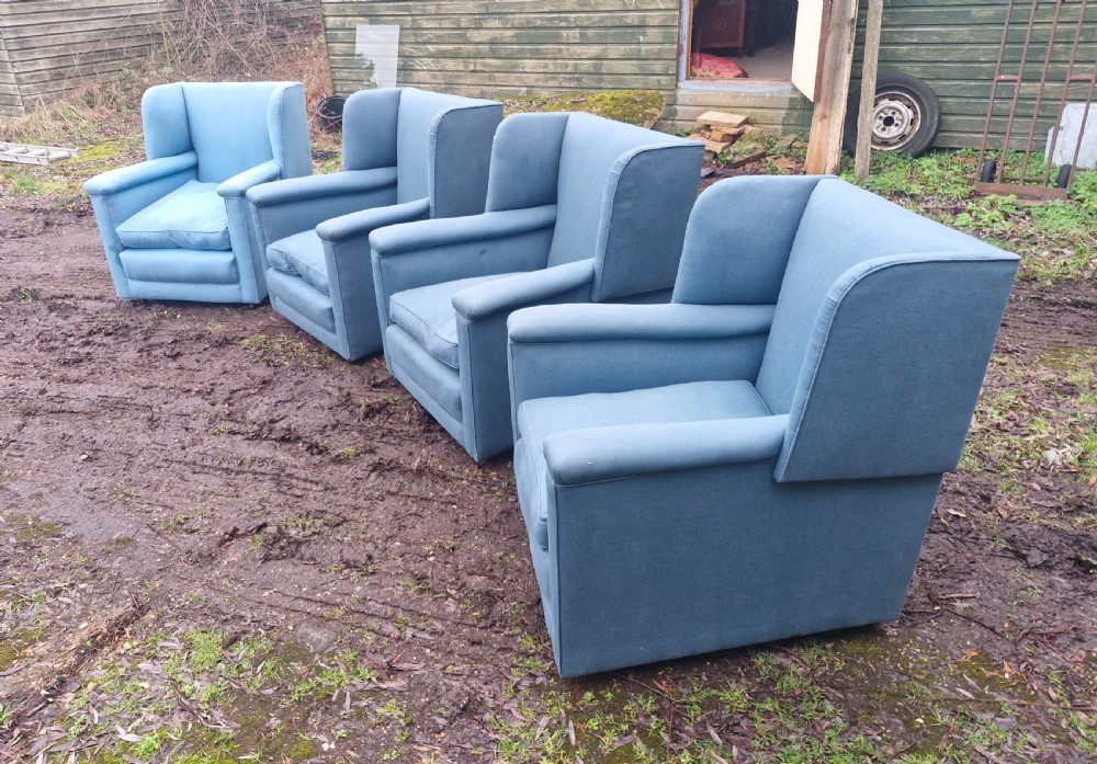 Set of 4 well made country house upholstered armchairs.