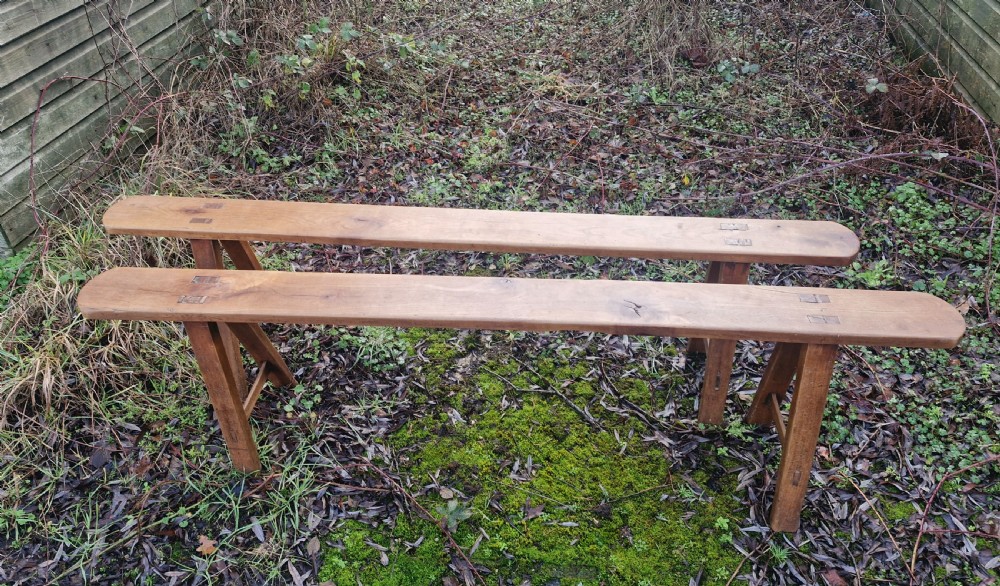 Pair of french kitchen benches.  View V