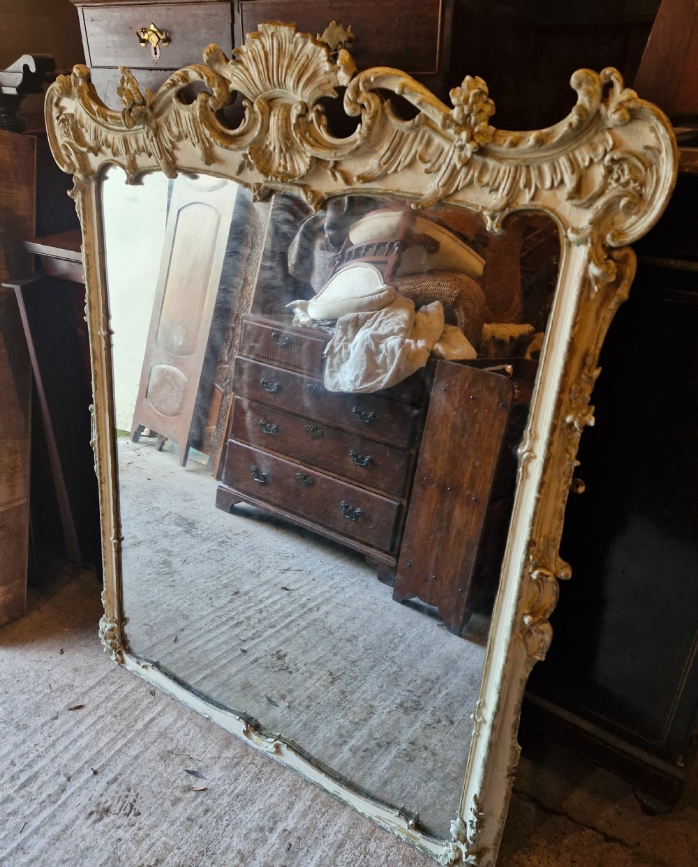 19th century overmantel mirror.  View III
